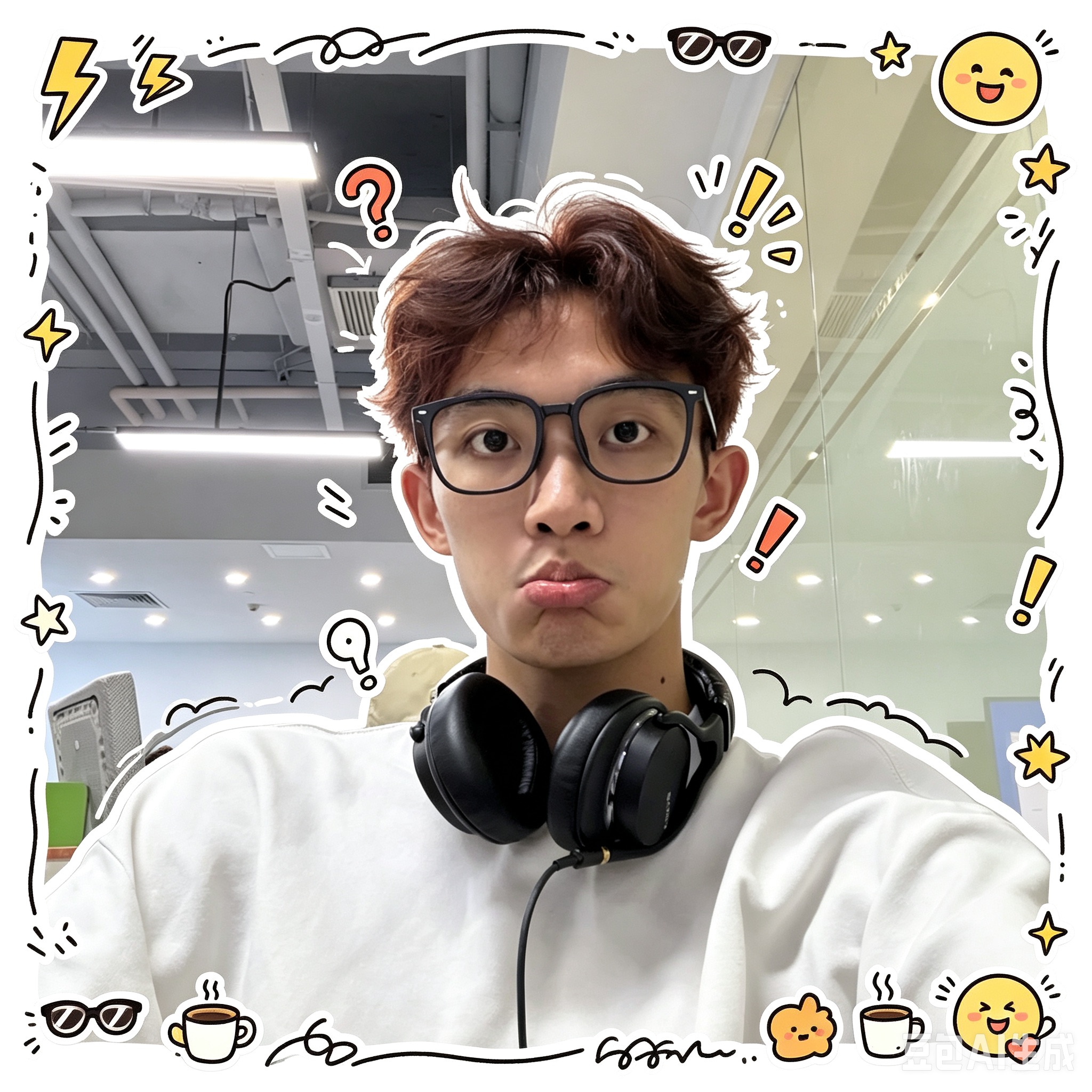 小辉的头像插画